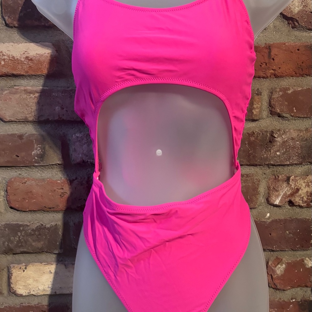 Hot Pink Cutout Swimsuit